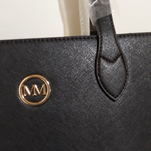 🌺 NWT Marilyn Monroe Black PVC Satchel Bag - Picture 2 of 15